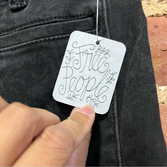 NEW We the Free Free People Flare Bell Bottom Jeans size 25 Floral Panel Stretch - Picture 4 of 8